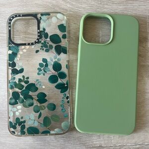 iPhone 12 Pro Max  Case 6.7” Screen Set Of 2 Cases Green Floral